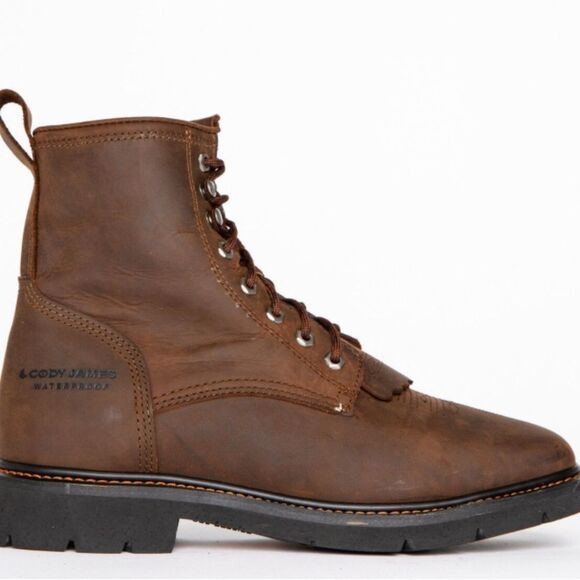 Rugged Brown Leather Boots for Men main image 5